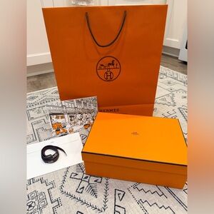 Hermes Gift Bag, Box, Ribbon and Card